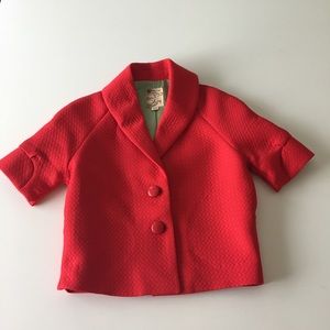 Anthropologie Tulle red vintage inspired jacket